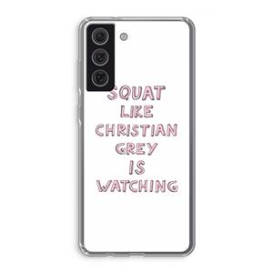 CaseCompany Christian Grey: Samsung Galaxy S21 FE Transparant Hoesje