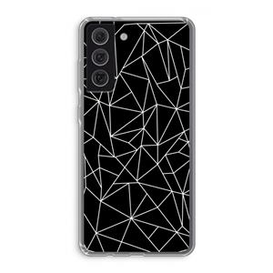 CaseCompany Geometrische lijnen wit: Samsung Galaxy S21 FE Transparant Hoesje