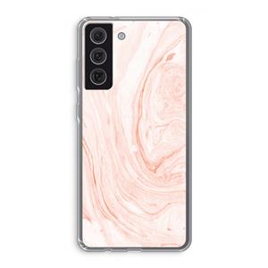 CaseCompany Peach bath: Samsung Galaxy S21 FE Transparant Hoesje