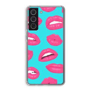 CaseCompany Bite my lip: Samsung Galaxy S21 FE Transparant Hoesje