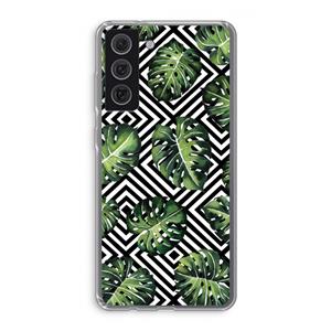 CaseCompany Geometrische jungle: Samsung Galaxy S21 FE Transparant Hoesje