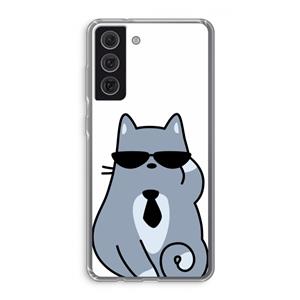 CaseCompany Cool cat: Samsung Galaxy S21 FE Transparant Hoesje