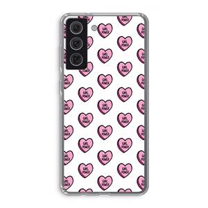 CaseCompany GIRL POWER: Samsung Galaxy S21 FE Transparant Hoesje
