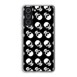 CaseCompany Musketon Skulls: Samsung Galaxy S21 FE Transparant Hoesje