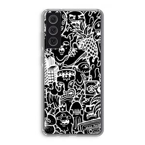 CaseCompany Vexx Black Mixtape: Samsung Galaxy S21 FE Transparant Hoesje