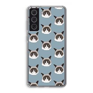 CaseCompany It's a Purrr Case: Samsung Galaxy S21 FE Transparant Hoesje