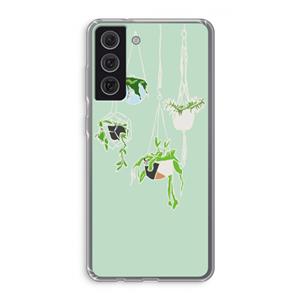 CaseCompany Hang In There: Samsung Galaxy S21 FE Transparant Hoesje