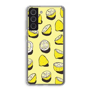 CaseCompany When Life Gives You Lemons...: Samsung Galaxy S21 FE Transparant Hoesje