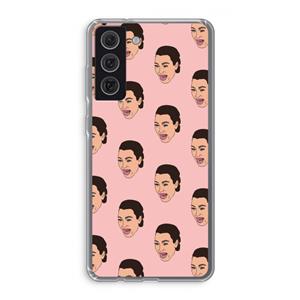 CaseCompany Ugly Cry Call: Samsung Galaxy S21 FE Transparant Hoesje