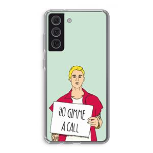 CaseCompany Gimme a call: Samsung Galaxy S21 FE Transparant Hoesje