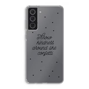CaseCompany Confetti: Samsung Galaxy S21 FE Transparant Hoesje