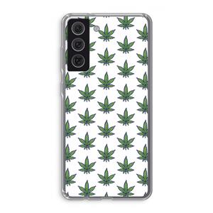 CaseCompany Weed: Samsung Galaxy S21 FE Transparant Hoesje
