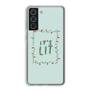 CaseCompany It's Lit: Samsung Galaxy S21 FE Transparant Hoesje