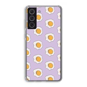CaseCompany Bacon to my eggs #1: Samsung Galaxy S21 FE Transparant Hoesje