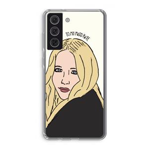 CaseCompany Mary Kate: Samsung Galaxy S21 FE Transparant Hoesje