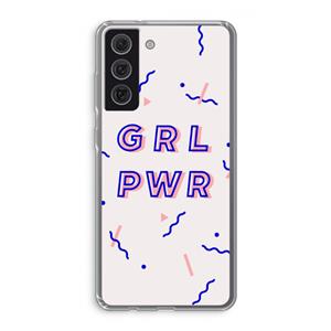 CaseCompany GRL PWR: Samsung Galaxy S21 FE Transparant Hoesje