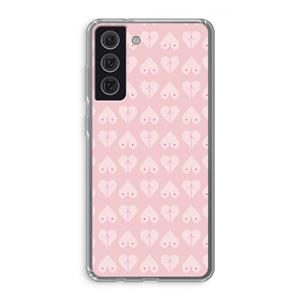 CaseCompany Ass 'n Titties: Samsung Galaxy S21 FE Transparant Hoesje
