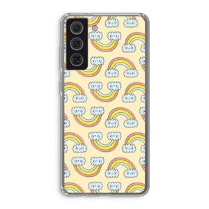 CaseCompany Regenboog: Samsung Galaxy S21 FE Transparant Hoesje