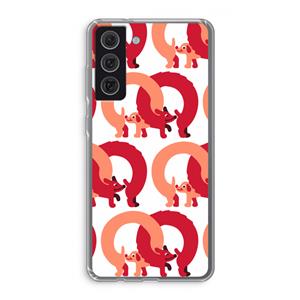 CaseCompany Dogs: Samsung Galaxy S21 FE Transparant Hoesje