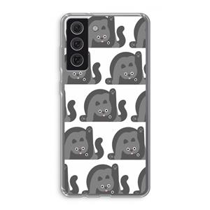 CaseCompany Cats: Samsung Galaxy S21 FE Transparant Hoesje