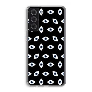 CaseCompany Eyes pattern: Samsung Galaxy S21 FE Transparant Hoesje
