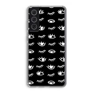 CaseCompany Eye pattern #3: Samsung Galaxy S21 FE Transparant Hoesje