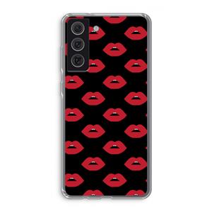 CaseCompany Lips: Samsung Galaxy S21 FE Transparant Hoesje
