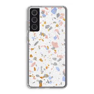 CaseCompany Terrazzo N°8: Samsung Galaxy S21 FE Transparant Hoesje