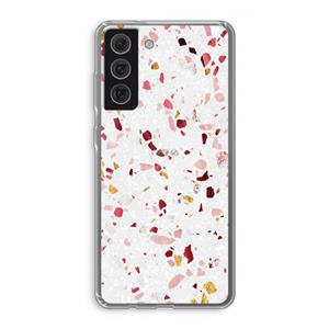 CaseCompany Terrazzo N°9: Samsung Galaxy S21 FE Transparant Hoesje