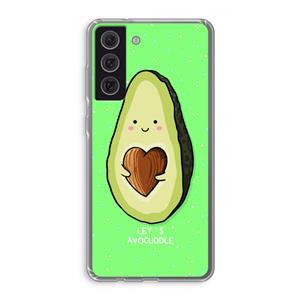CaseCompany Avocuddle: Samsung Galaxy S21 FE Transparant Hoesje