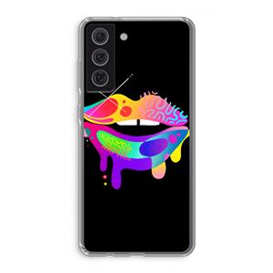 CaseCompany Lip Palette: Samsung Galaxy S21 FE Transparant Hoesje