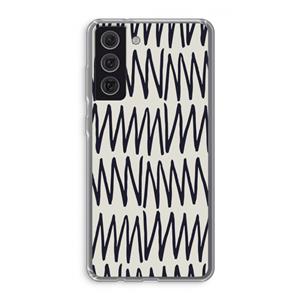 CaseCompany Marrakech Zigzag: Samsung Galaxy S21 FE Transparant Hoesje