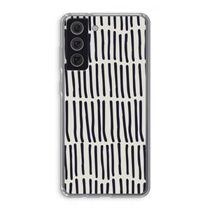 CaseCompany Moroccan stripes: Samsung Galaxy S21 FE Transparant Hoesje