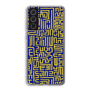 CaseCompany Majorelle Blue Print: Samsung Galaxy S21 FE Transparant Hoesje