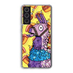 CaseCompany Loot Burger: Samsung Galaxy S21 FE Transparant Hoesje