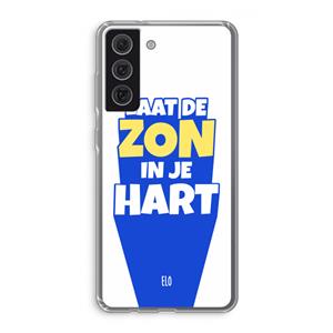 CaseCompany Laat de zon in je hart: Samsung Galaxy S21 FE Transparant Hoesje