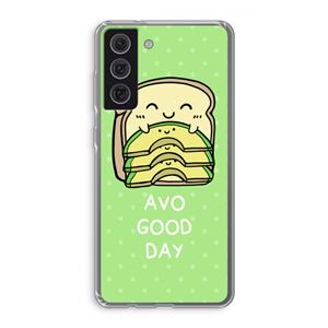 CaseCompany Avo Good Day: Samsung Galaxy S21 FE Transparant Hoesje