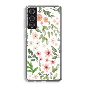 CaseCompany Botanical sweet flower heaven: Samsung Galaxy S21 FE Transparant Hoesje