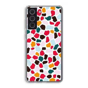 CaseCompany Colored Giraffe: Samsung Galaxy S21 FE Transparant Hoesje