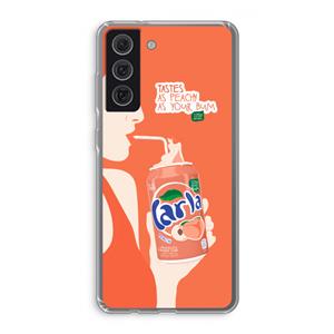 CaseCompany Peach please!: Samsung Galaxy S21 FE Transparant Hoesje