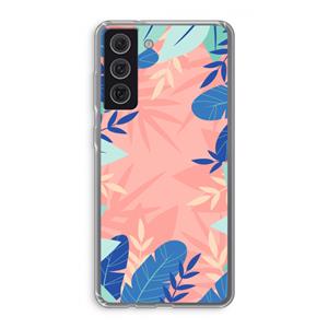 CaseCompany Tropisch: Samsung Galaxy S21 FE Transparant Hoesje
