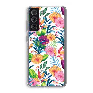 CaseCompany Tropisch 2: Samsung Galaxy S21 FE Transparant Hoesje