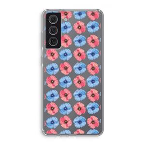 CaseCompany Klaproosjes: Samsung Galaxy S21 FE Transparant Hoesje