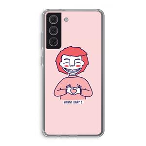 CaseCompany Hartje: Samsung Galaxy S21 FE Transparant Hoesje