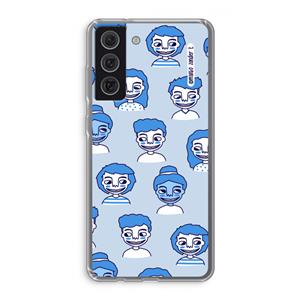 CaseCompany Gezichtjes: Samsung Galaxy S21 FE Transparant Hoesje