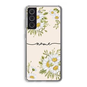 CaseCompany Daisies: Samsung Galaxy S21 FE Transparant Hoesje
