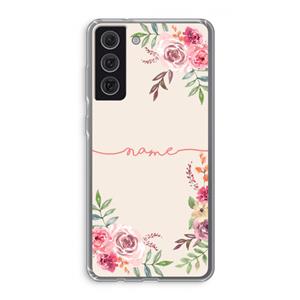 CaseCompany Rozen: Samsung Galaxy S21 FE Transparant Hoesje