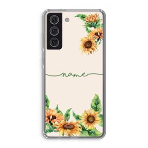 CaseCompany Zonnebloemen: Samsung Galaxy S21 FE Transparant Hoesje