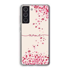 CaseCompany Hartjes en kusjes: Samsung Galaxy S21 FE Transparant Hoesje