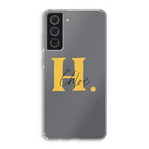 CaseCompany Amber Script: Samsung Galaxy S21 FE Transparant Hoesje